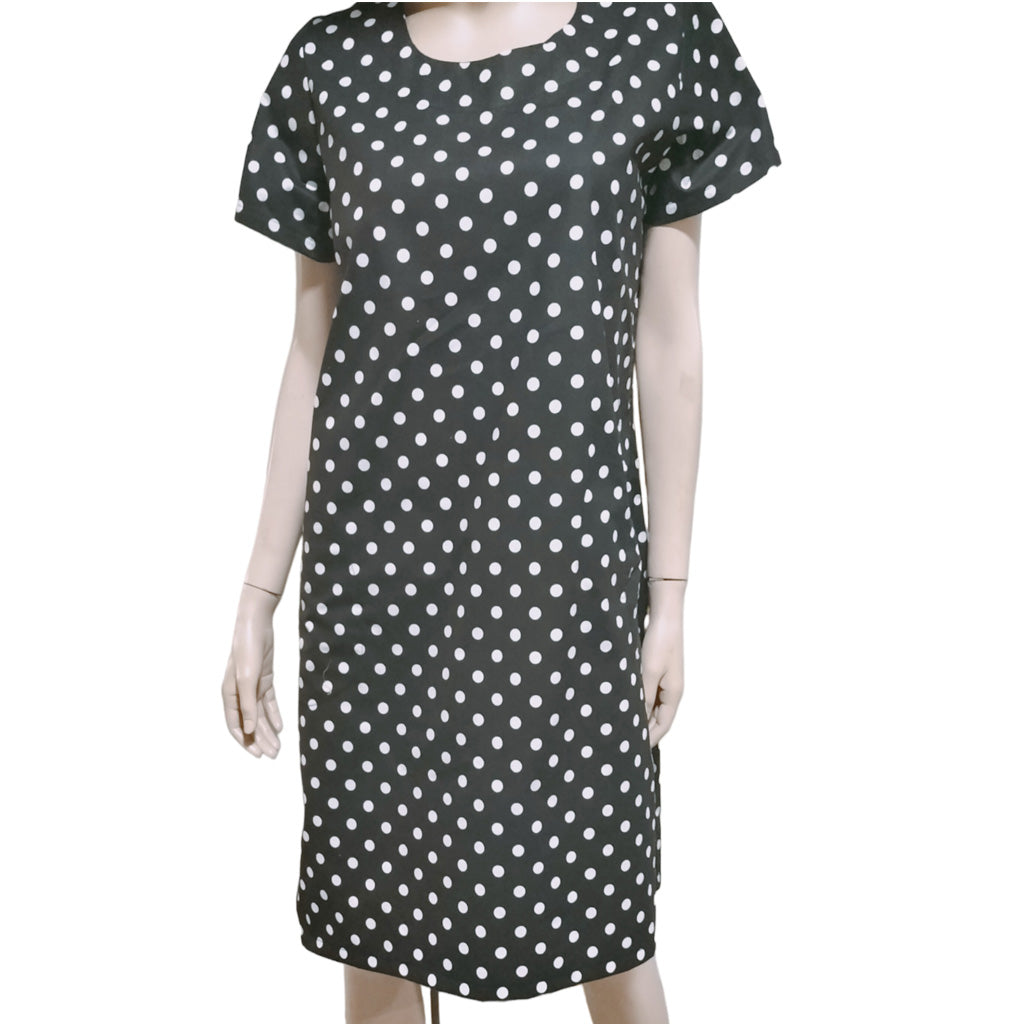 Black Polka Dot Shift Dress