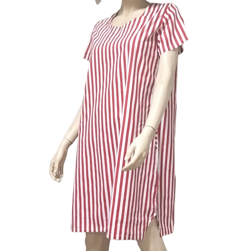 Red Stripe Shift Dress
