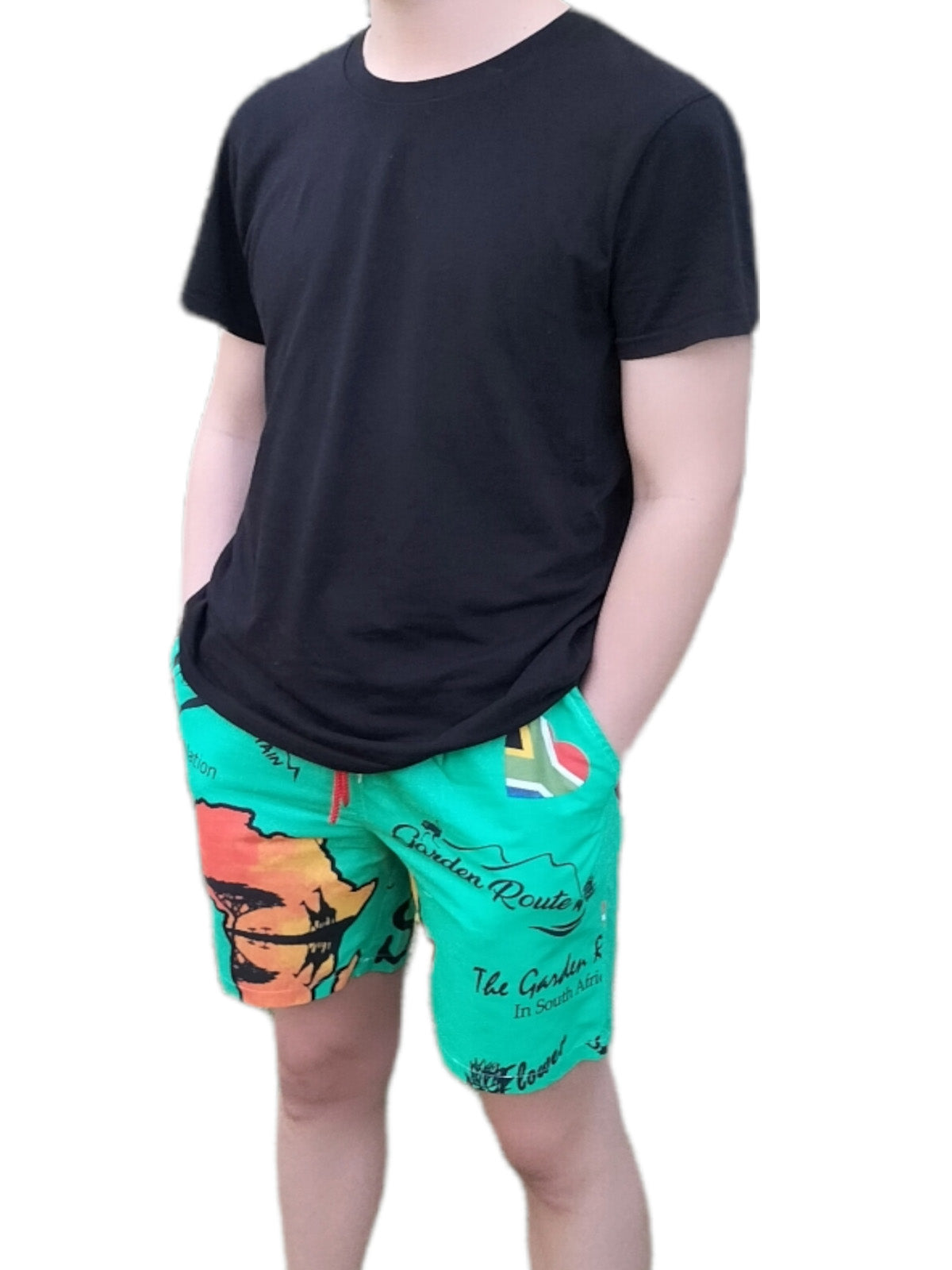 Mens Green South African Shorts