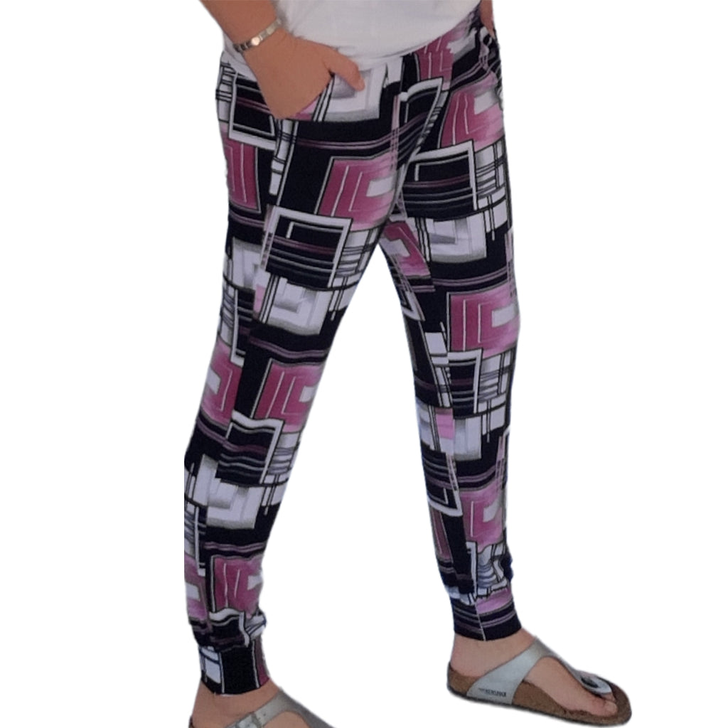 Pink Block Ladies Joggers