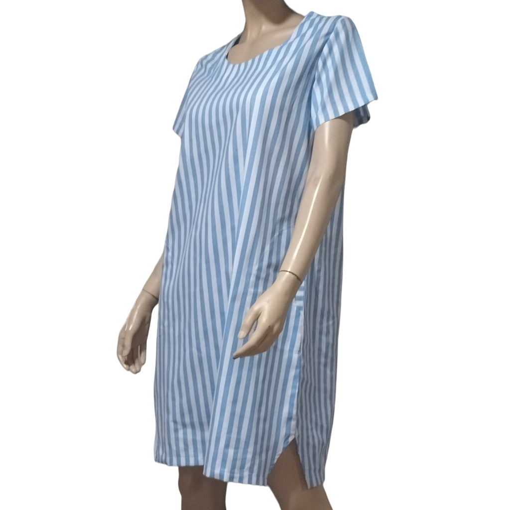 Blue Stripe Shift Dress