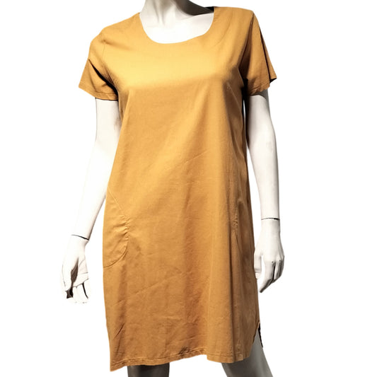 Linen Blend Cinnamon Shift Dress