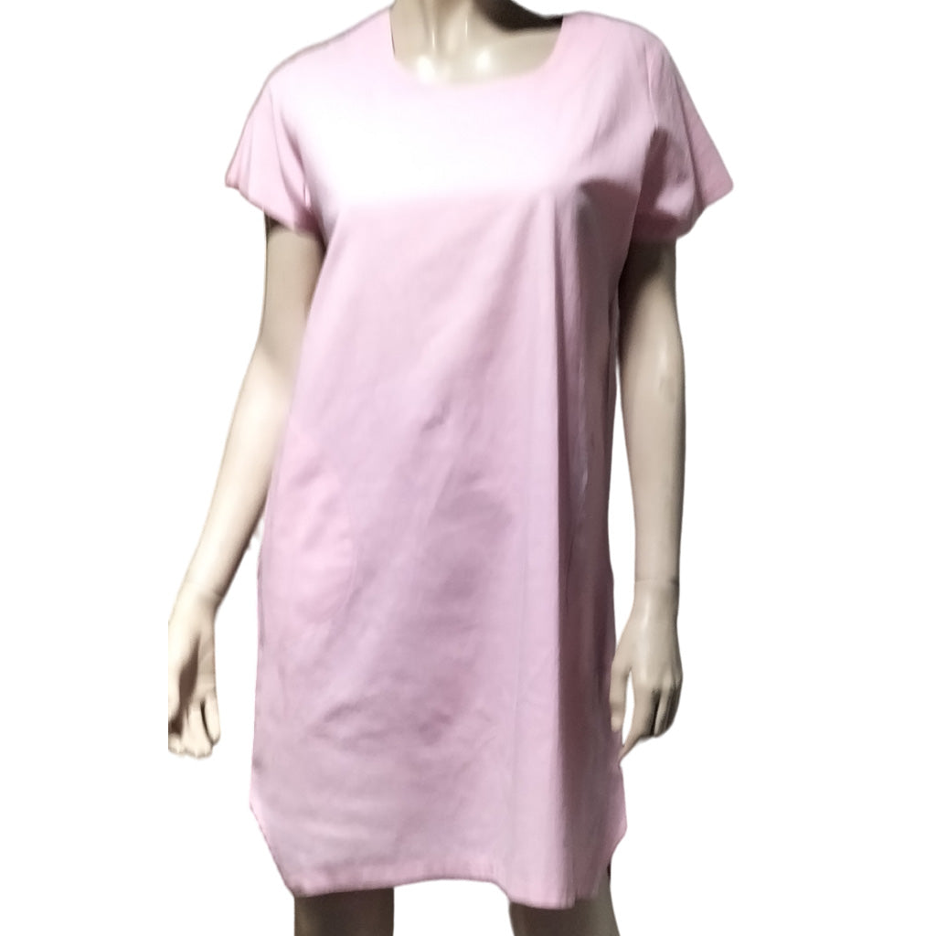 Linen Blend Pink Shift Dress