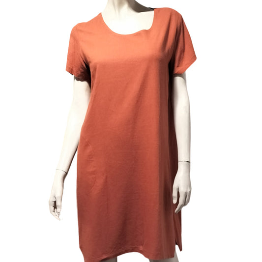 Linen Blend Rust Shift Dress