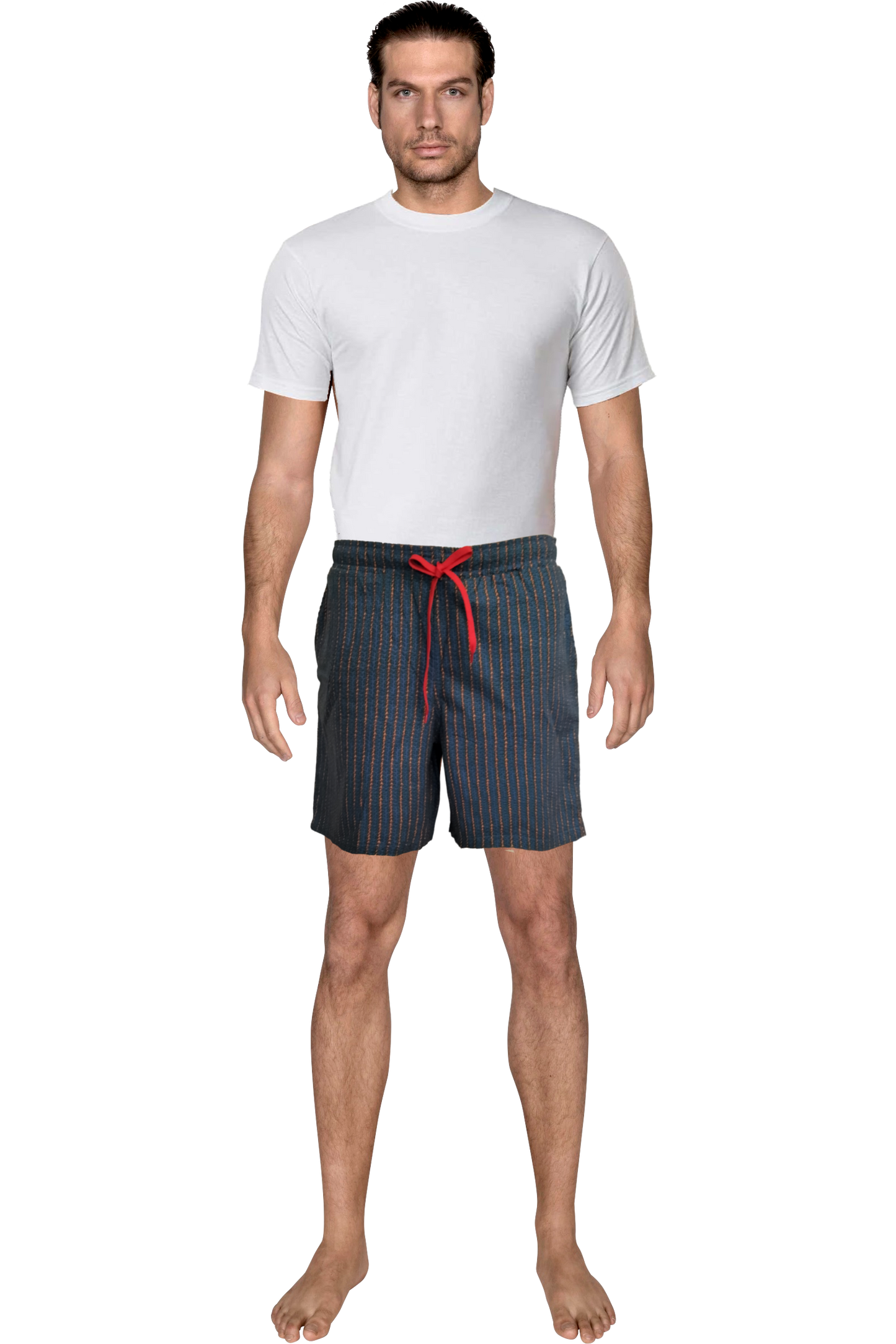 Navy/Orange Stripe