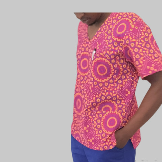 Top - African Pink Abstract SCT005