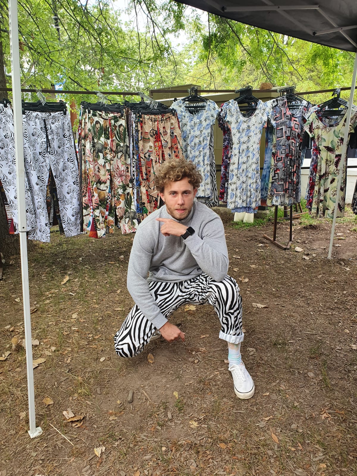 Mens Zebra Stripe Long Pants