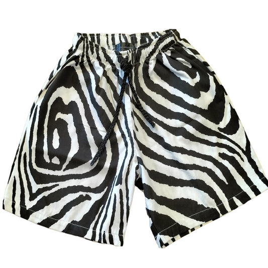 Kids Zebra Stripe Shorts