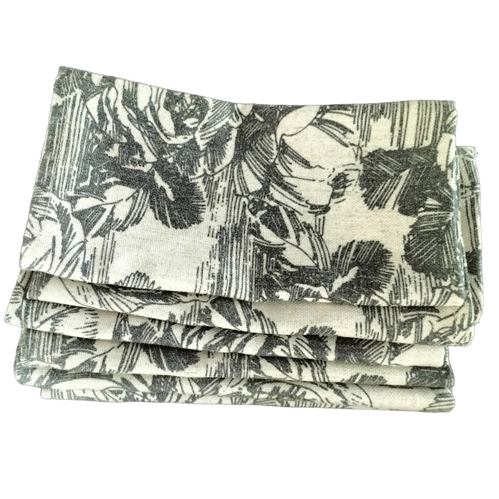 Napkin Antique Black Rose