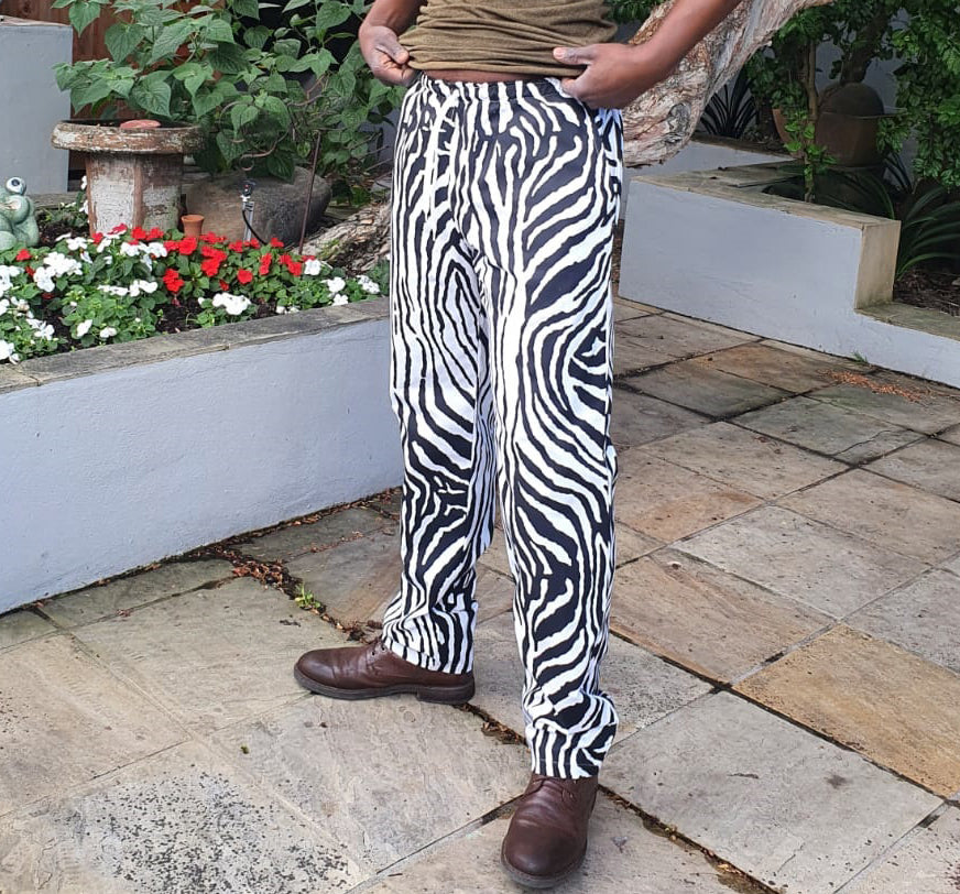 Zebra pants mens sale