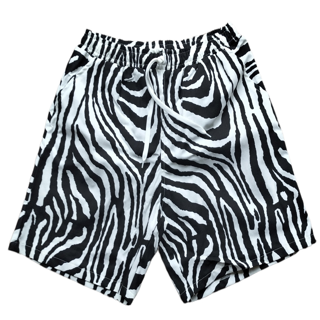 African Funky Zebra Stripe Shorts